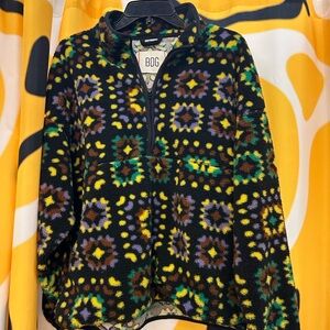 BDG Multicolor Patterned Fleece Jacket